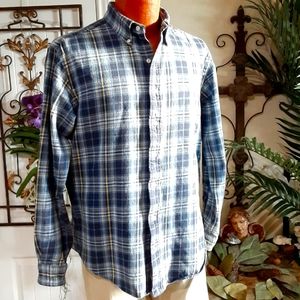 Ralph Lauren Black Label, Cotton BDC, Plaid Shirt, Size Large